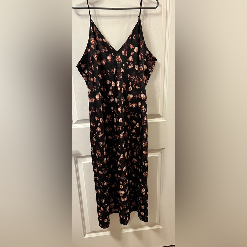 A New Day Black Floral Slip Dress